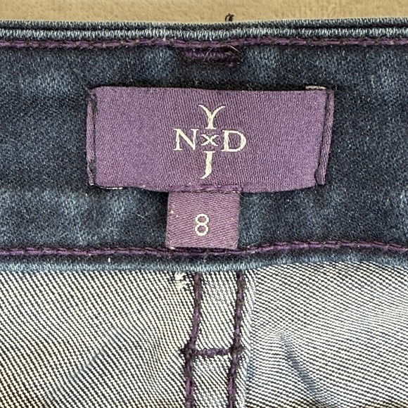 NYDJ Jeans Women's 8 Blue Dark Wash Legging Mid Rise Straight Leg Measures 29x31 - Picture 2 of 10